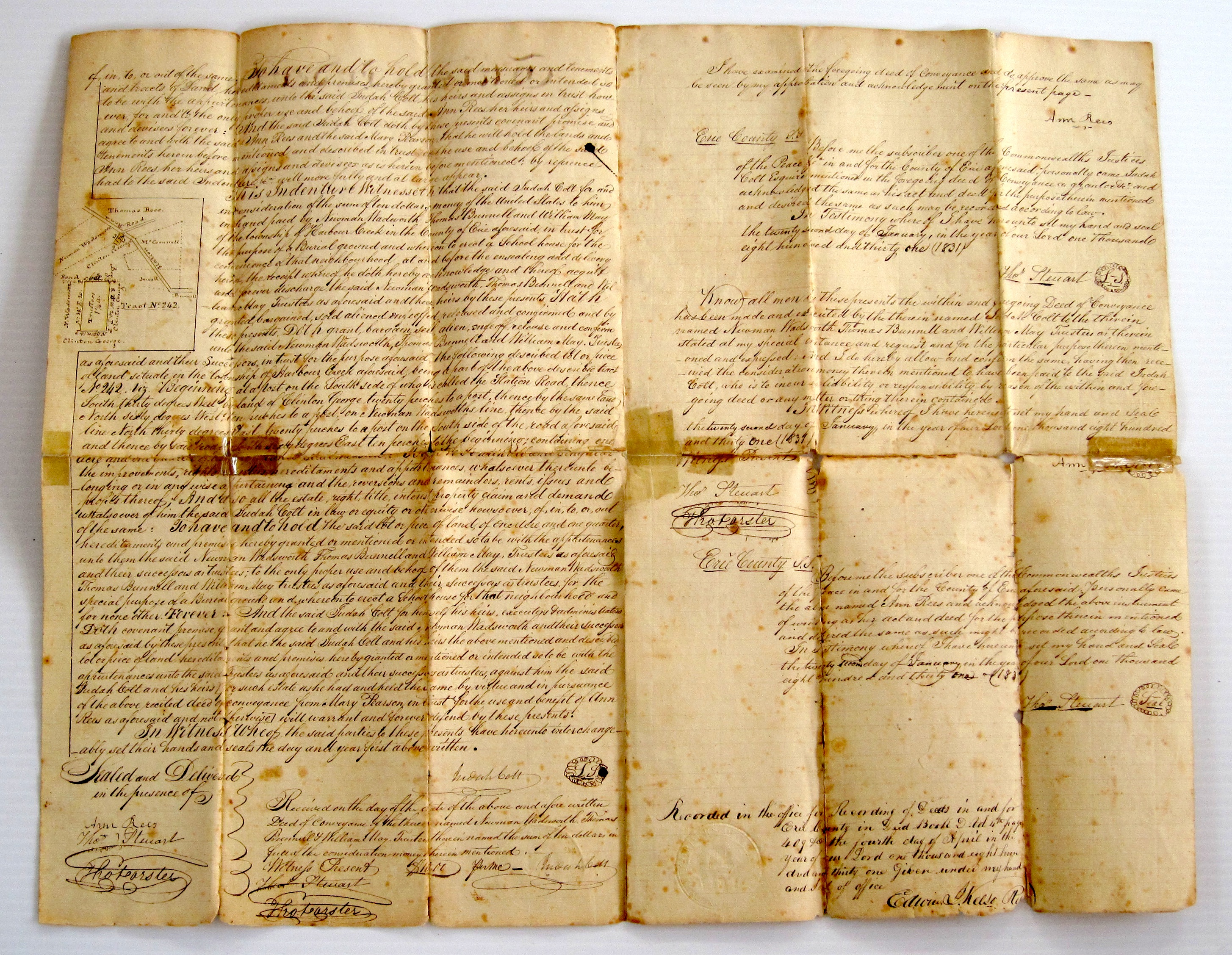Gospel Hill Cemetery Deed 1831 03