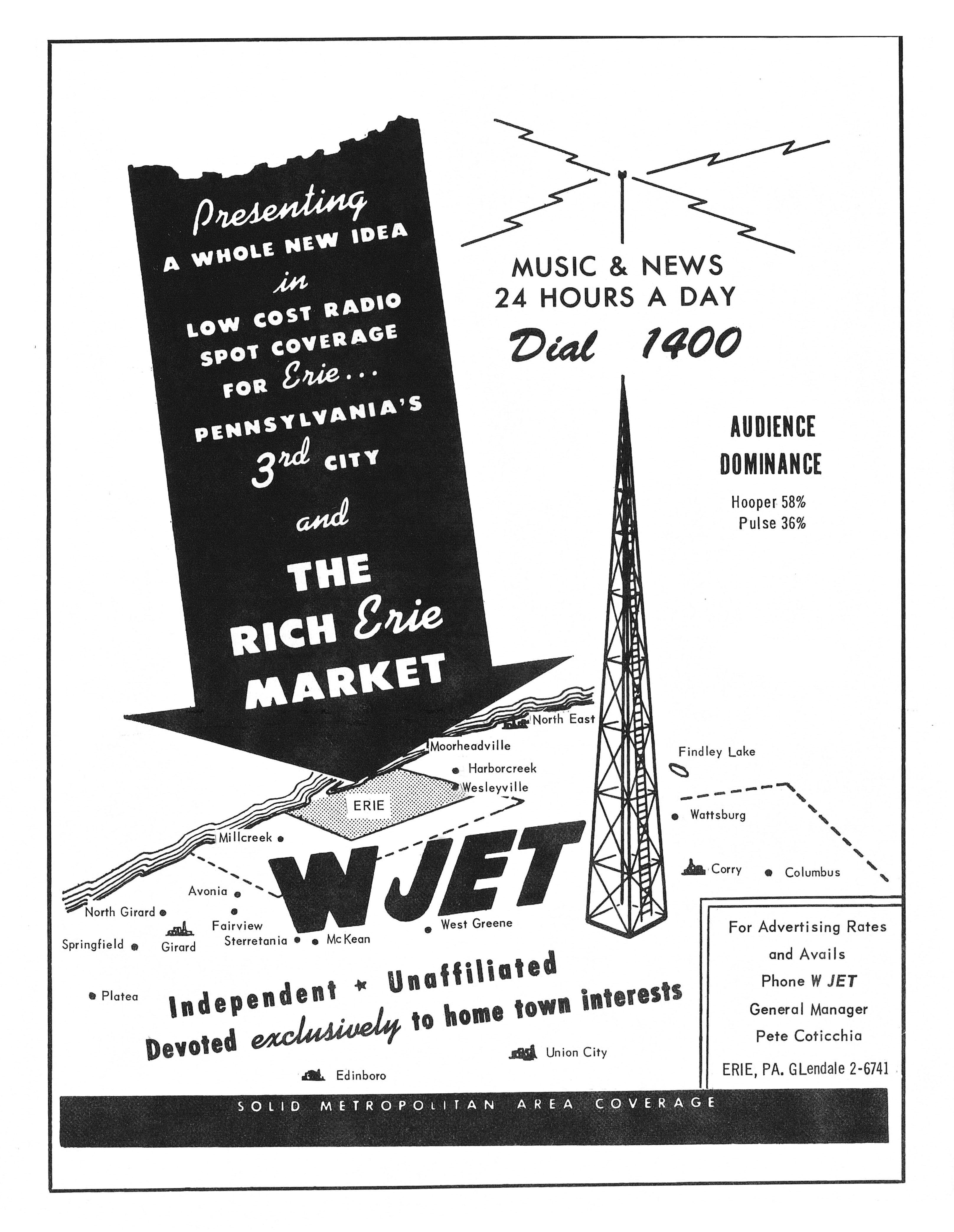 WJET Erie City Dir 1962 p82
