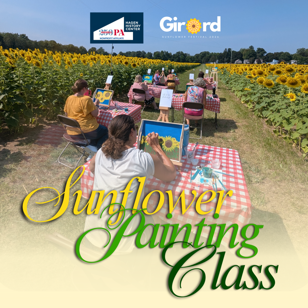 Social Media Post   SQUARE FORMAT   Sunflower Painting Class   2026 Girard Sunflower Festival